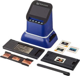 Wolverine F2D Saturn Digital Film & Slide Scanner - Converts 120 Medium Format, 127 Film, Microfiche, 35mm Negatives & Slides to Digital JPEG - Large 4.3" LCD w/HDMI Output (Blue)